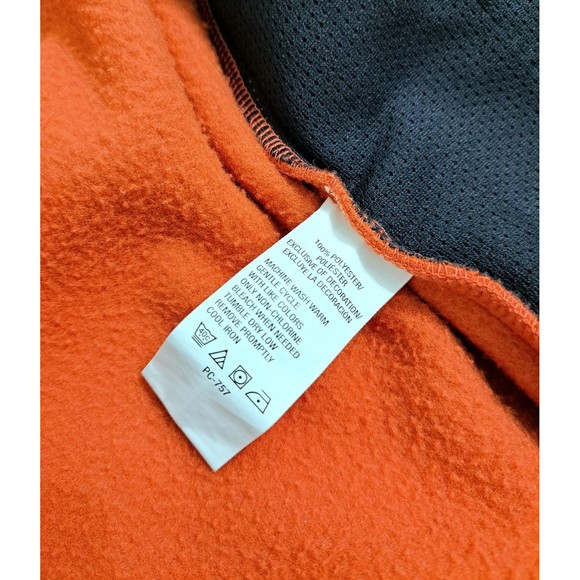 IZOD Orange Fleece Vest Full Zip Jacket Mens Size Medium - Picture 6 of 9
